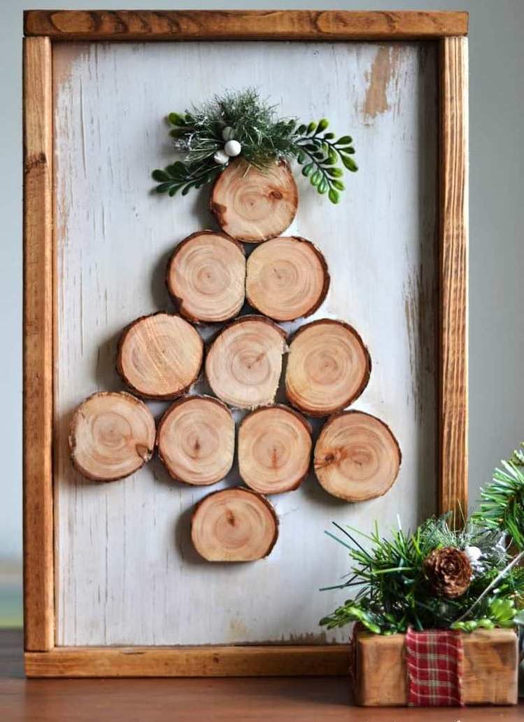 Easy DIY Wood Slice Christmas Tree