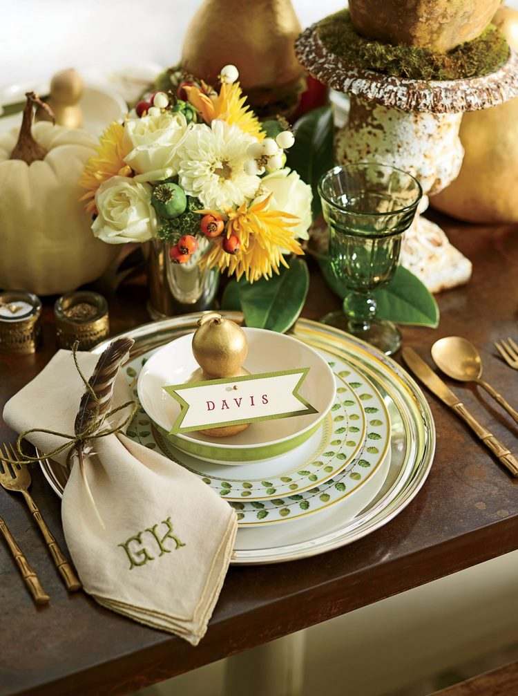 Thanksgiving table setting festive dinner ideas