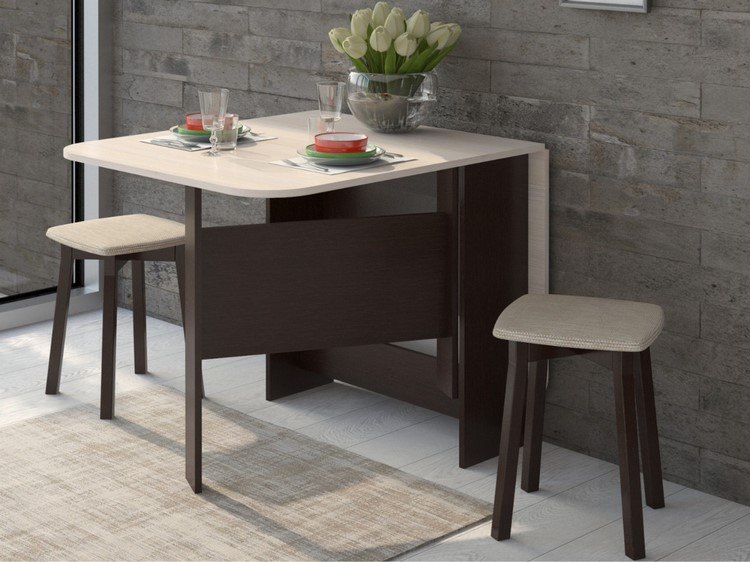 folding table compact furniture ideas for tiny kitchens