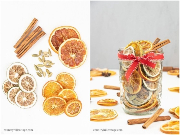 Citrus and Orange Potpourri with Spices DIY Christmas gift ideas