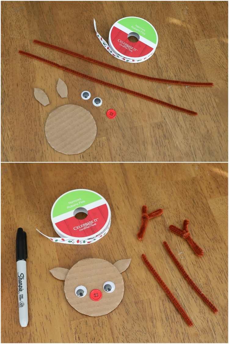 DIY Cardboard Reindeer Ornament instructions