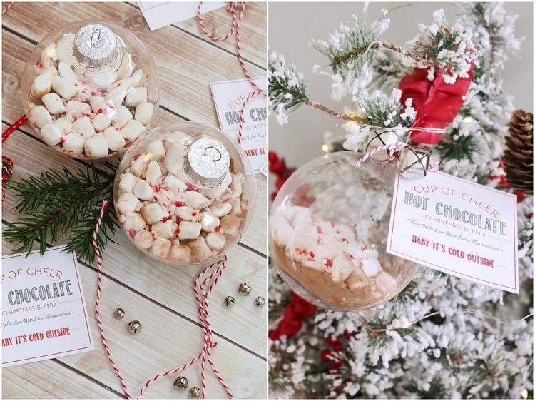 DIY gift ideas fun crafts Hot Chocolate Christmas Balls
