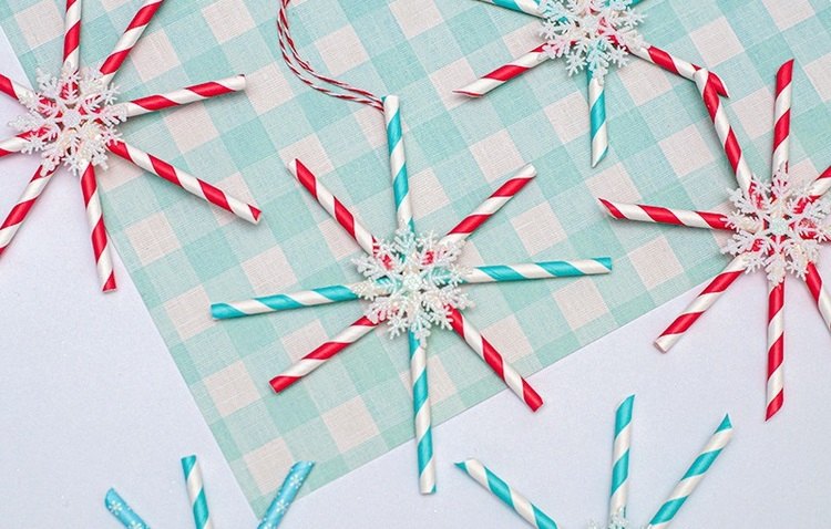 How To Make Paper Straw Snowflake