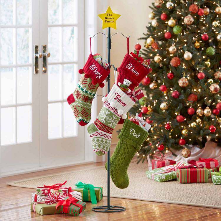 Where to hang the Christmas stockings ideas without a fireplace
