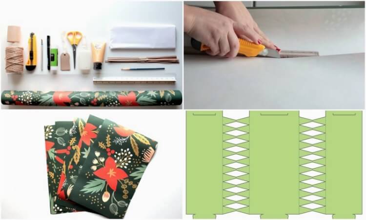 diy cracker christmas wrapping paper