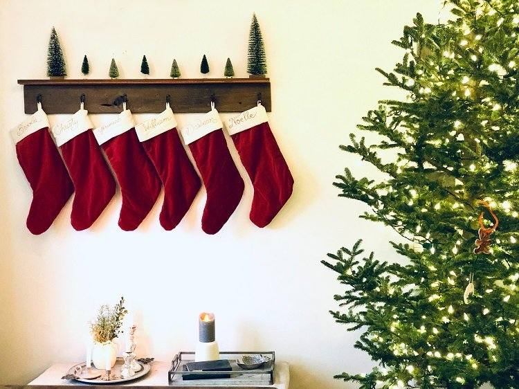 where to hang Christmas stockings
