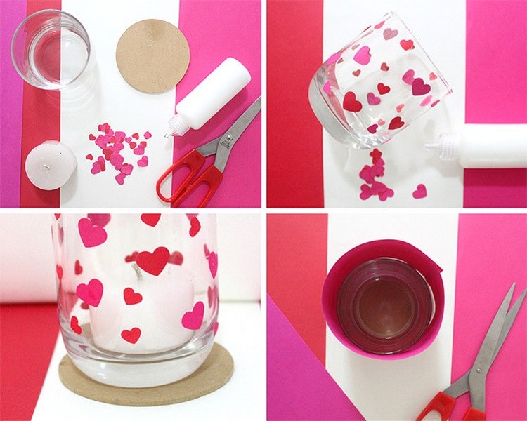 DIY Valentines Day candles home decorating ideas