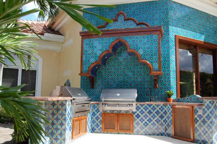 Mediterranean style outdoor kitchen design