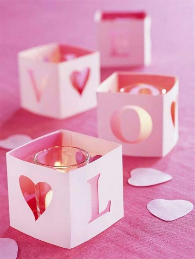 romantic atmosphere at home candles for Valentines day