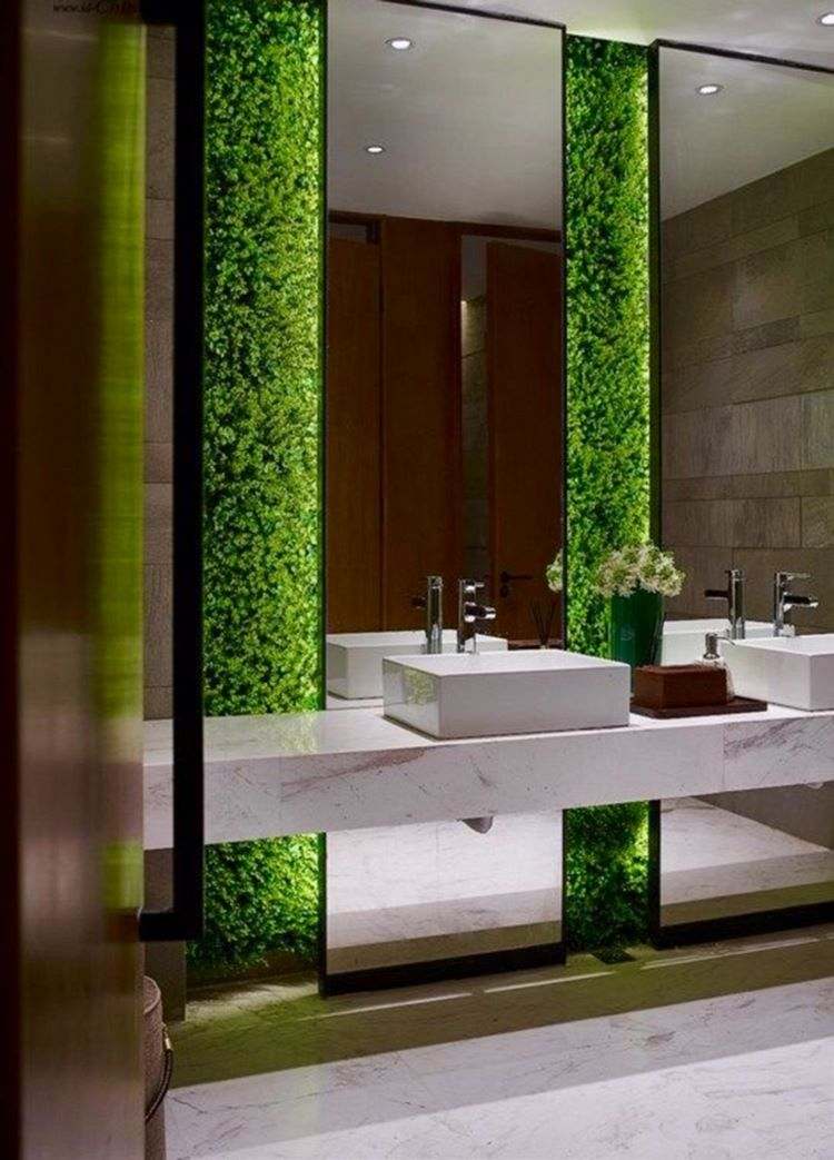contemporary bathroom ideas wall decoration vertical garden