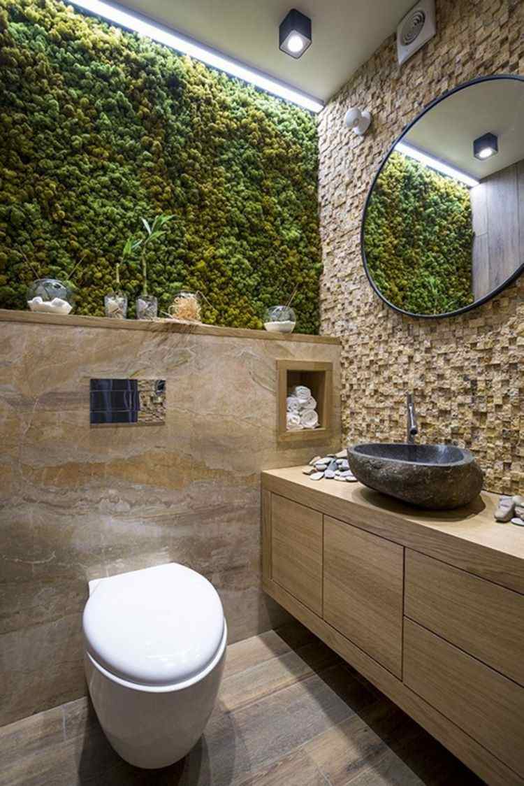 modern home decor ideas living wall in bathroom