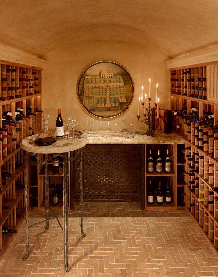 wine cellar ideas bottle storage tasting table