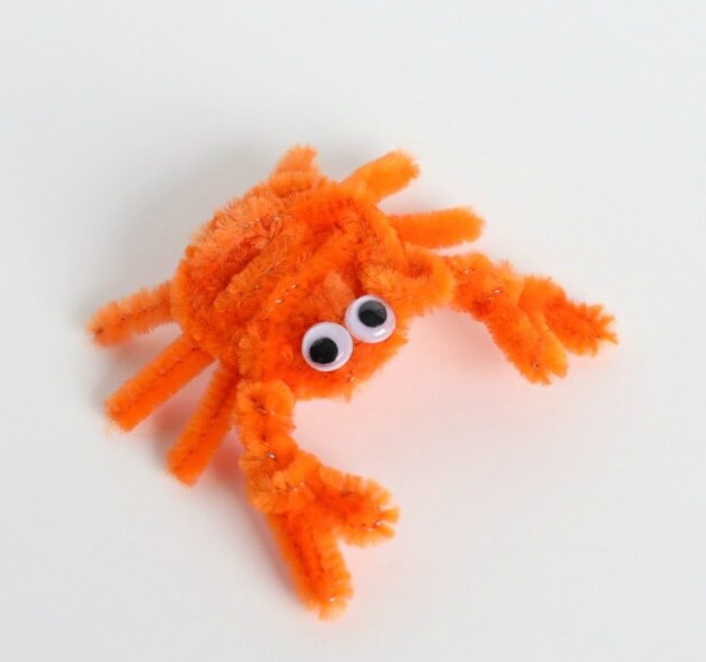 How to make a pipe cleaner crab