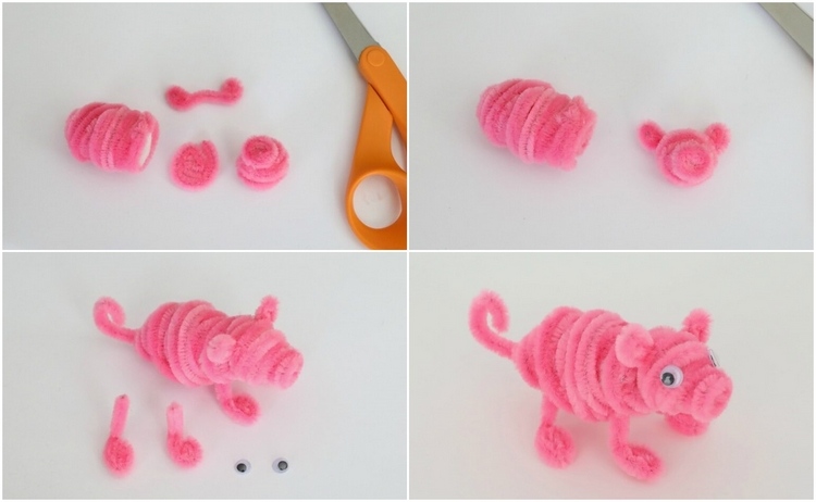 How to make a pipe cleaner pig