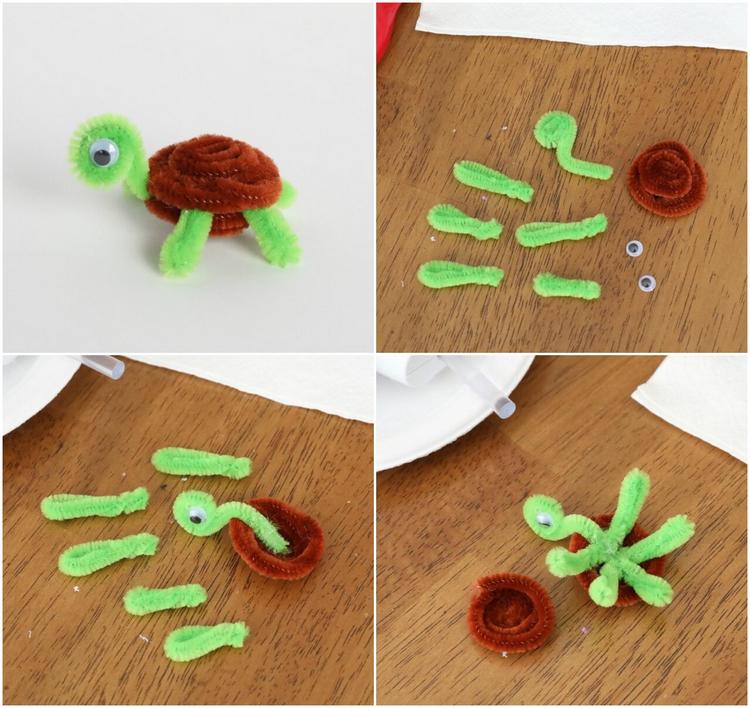 How to make a pipe cleaner turtle