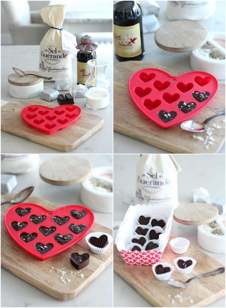 Quick and easy DIY chocolate hearts for February 14th