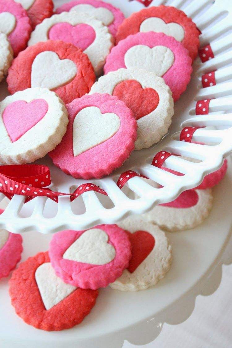 Two Color Heart Cookies