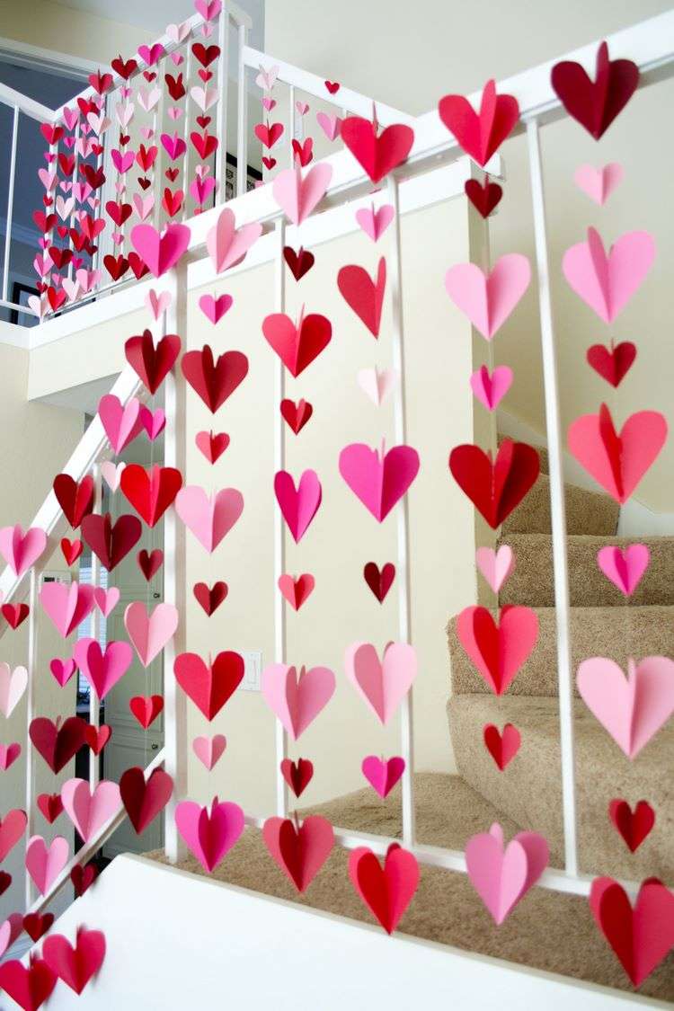 Valentines day home decor ideas paper garlands