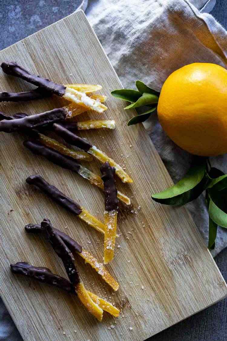 chocolate dipped candied orange peel