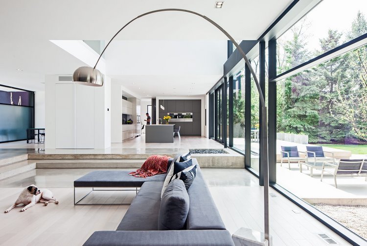 contemporary home designs sunken living room