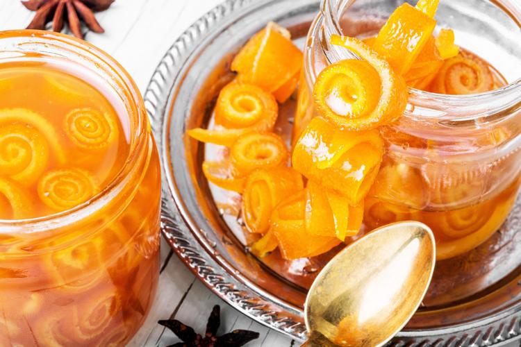 curled orange peel preserve recipe