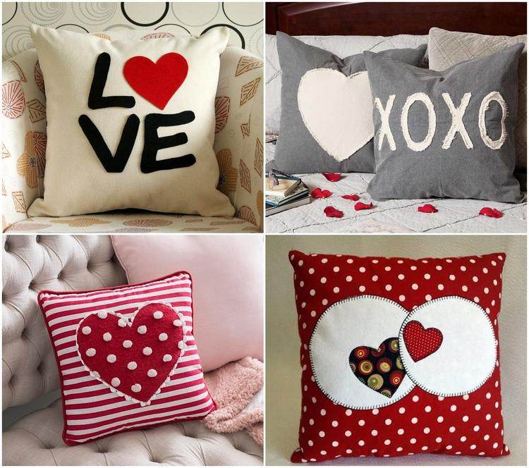decorative throw pillows handmade gift for valentines day ideas