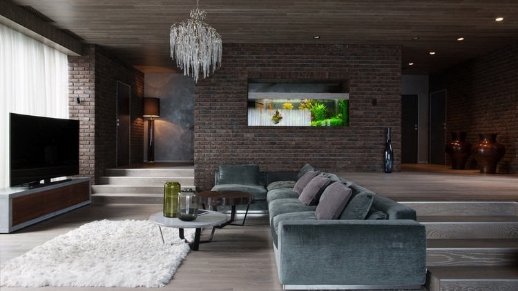 modern split level home design ideas open plan living space