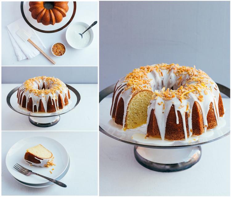 pound cake with candied orange peel