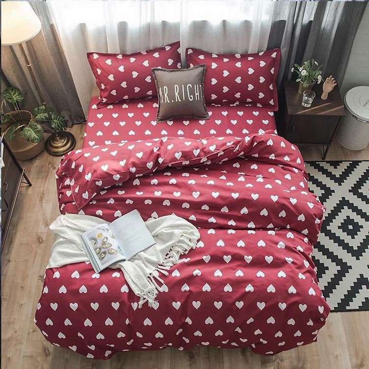 quick and easy Valentines day bedroom decor bed sheets