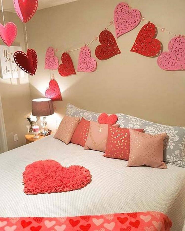 romantic bedroom Valentines Day ideas pastel colors