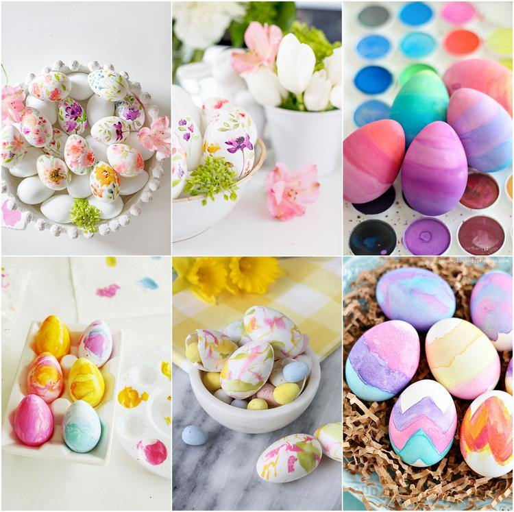 Beautiful DIY watercolor Easter eggs