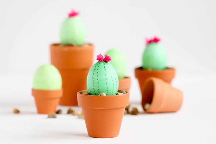 DIY Cactus Eggs cute Easter egg decorating ideas