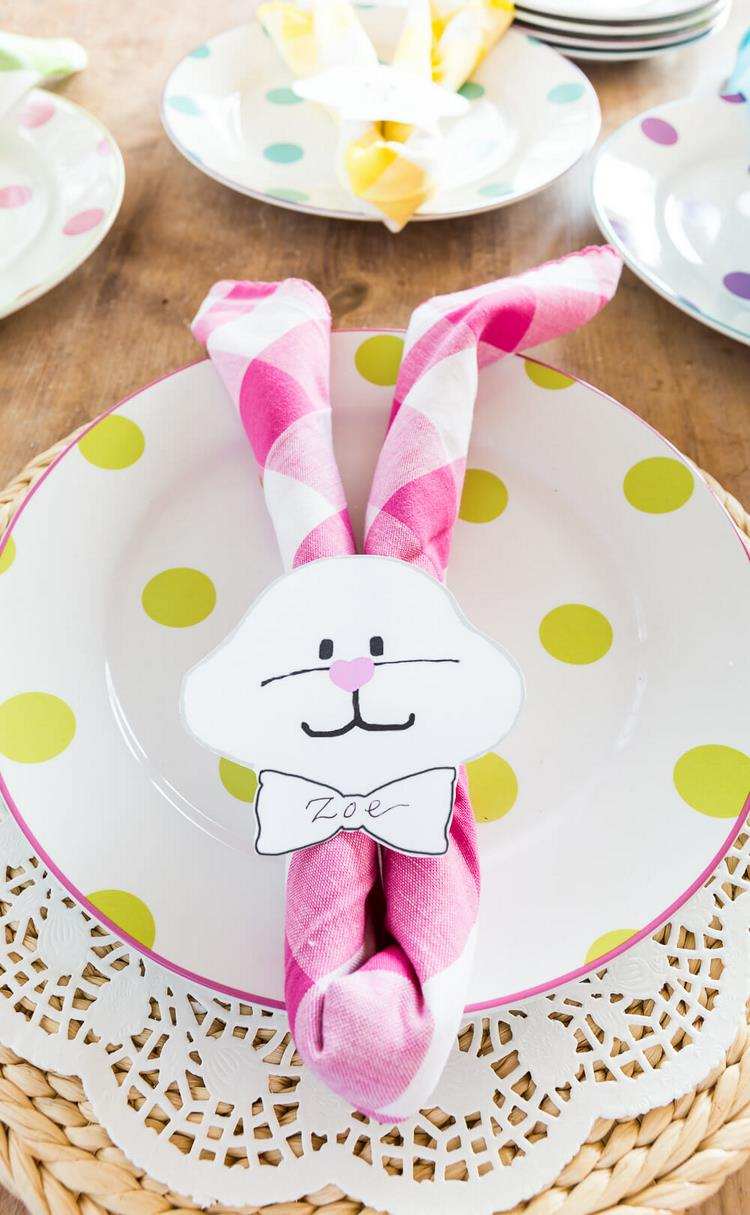 DIY Easter Bunny Napkin Rings cute table decorating ideas