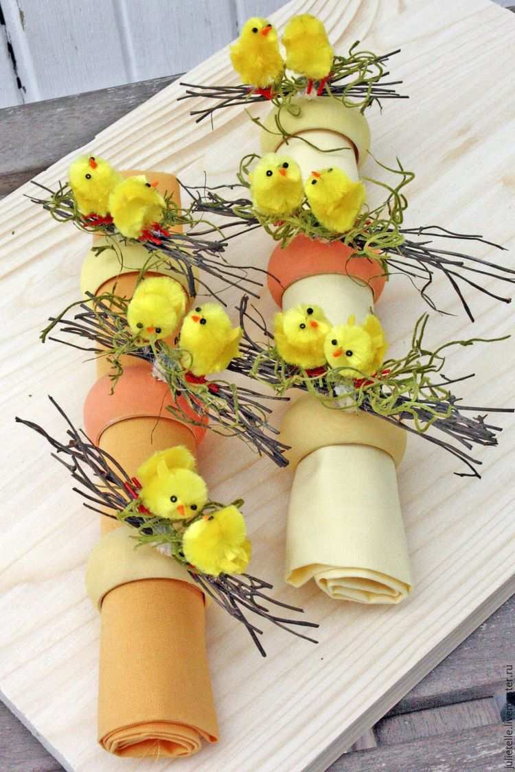 DIY Easter napkin rings twigs and chicks