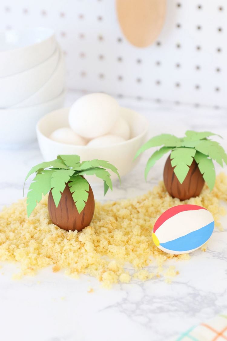 DIY Palm Tree Easter Eggs