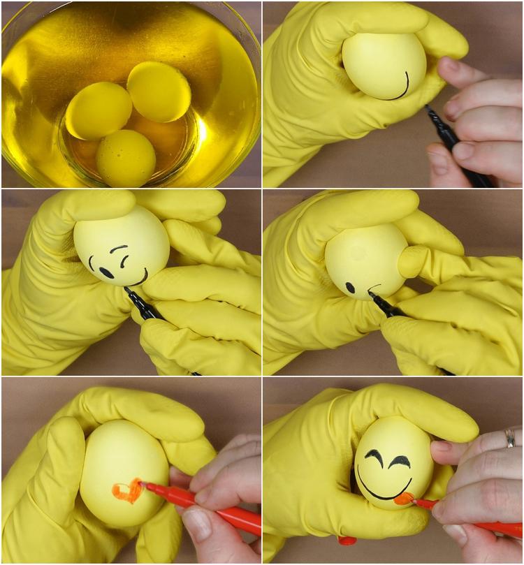 DIY edible Emoji Easter eggs