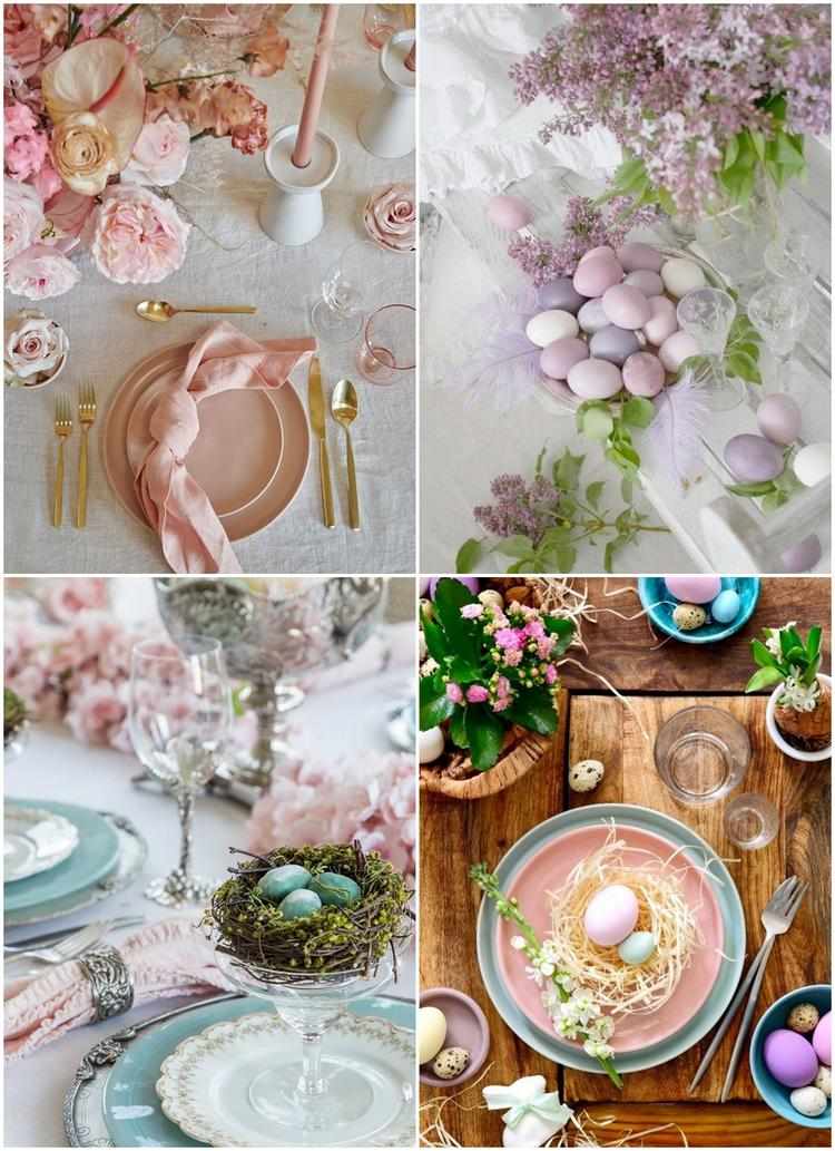 Fantastic Easter tablescapes in pastel colors