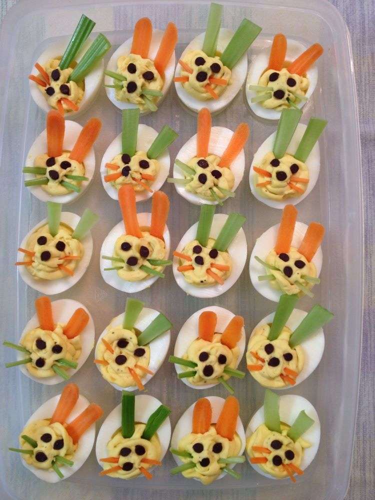 kid friendly Easter recipes How to Make Deviled Egg Bunnies