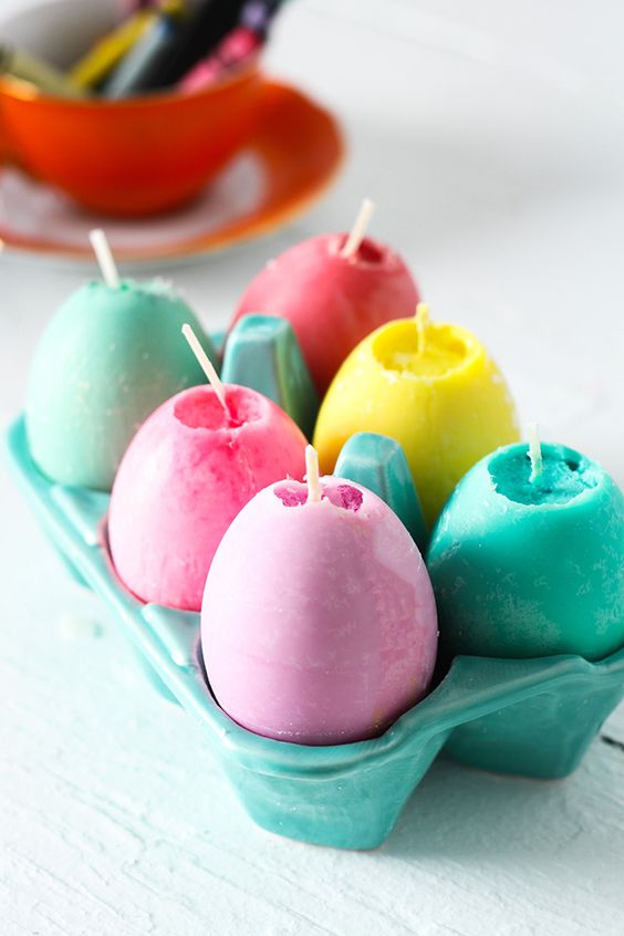 How to make Easter egg candles