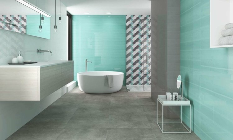 Modern design fish scale tiles bathroom wall covering bathtub