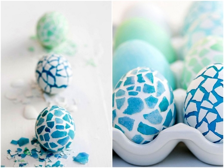 Mosaic Eggs Easter craft ideas