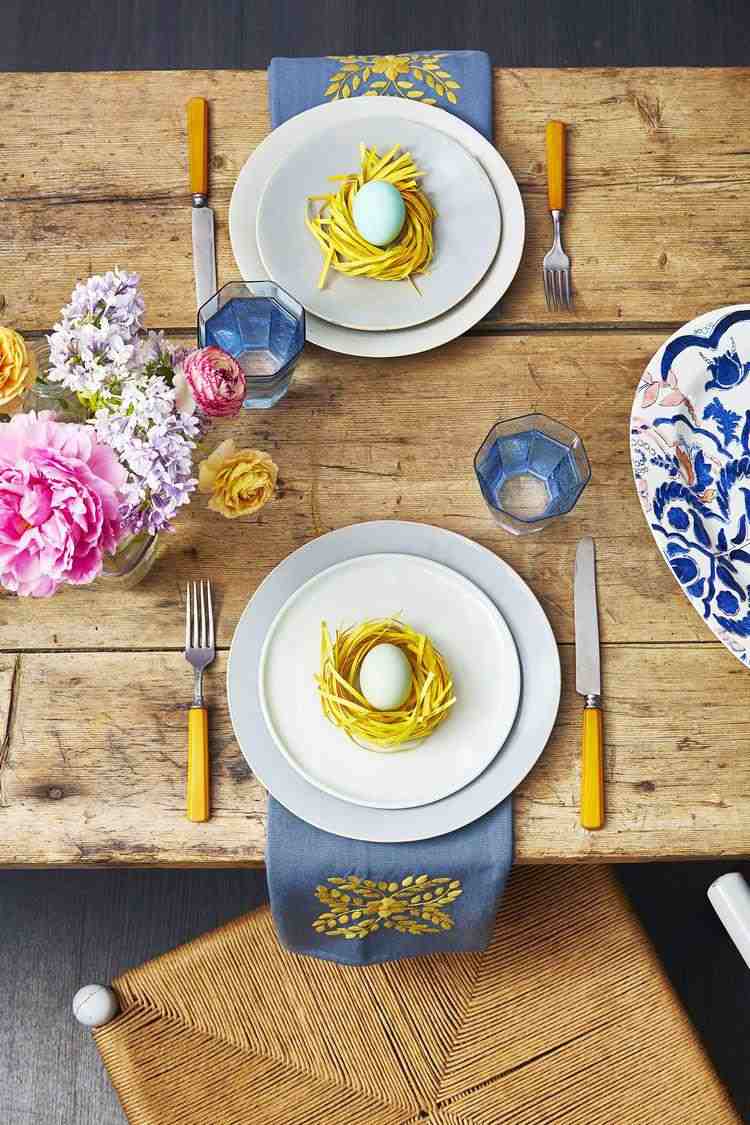 awesome easter decoration ideas blue table setting