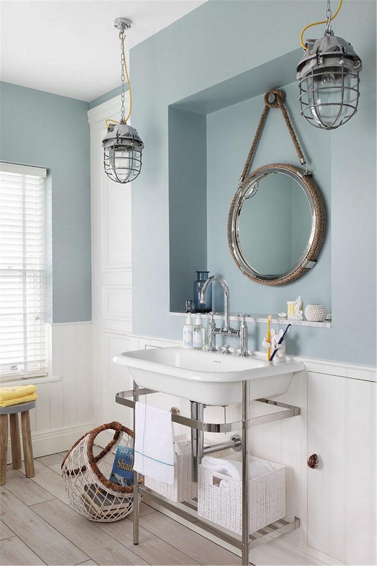 bathroom mirror and lighting ideas nautical decor