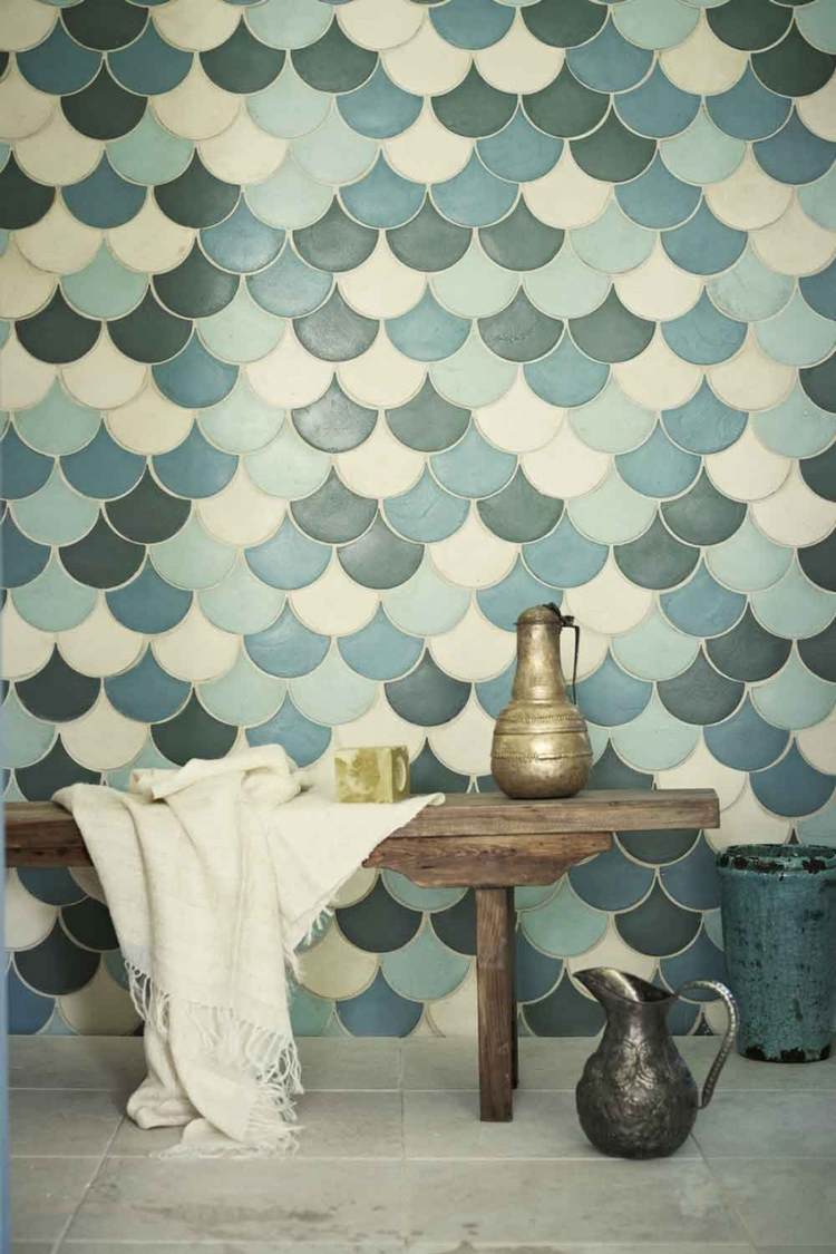 bathroom wall tile ideas how to use fish scale tiles