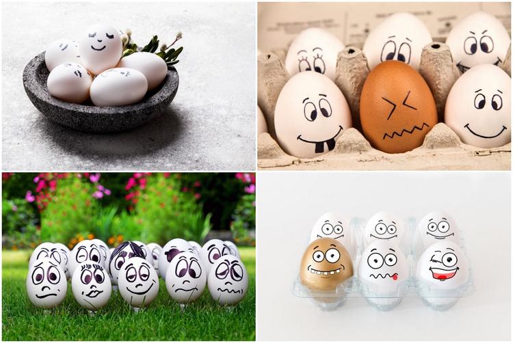 diy easter eggs with funny faces original ideas