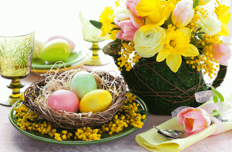 diy easter table decorations choose textile and centerpiece