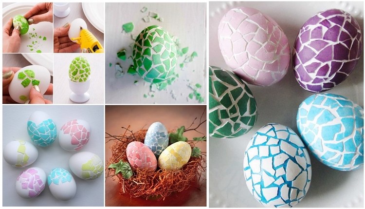 diy mosaic easter eggs ideas and technique