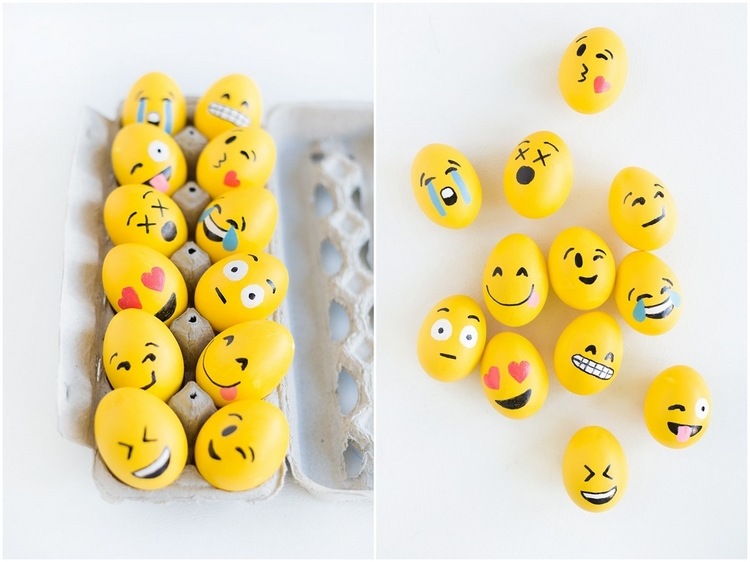 funny Easter eggs with faces how to make emoji