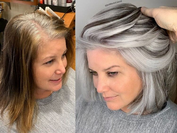 salt and pepper look for gray hair
