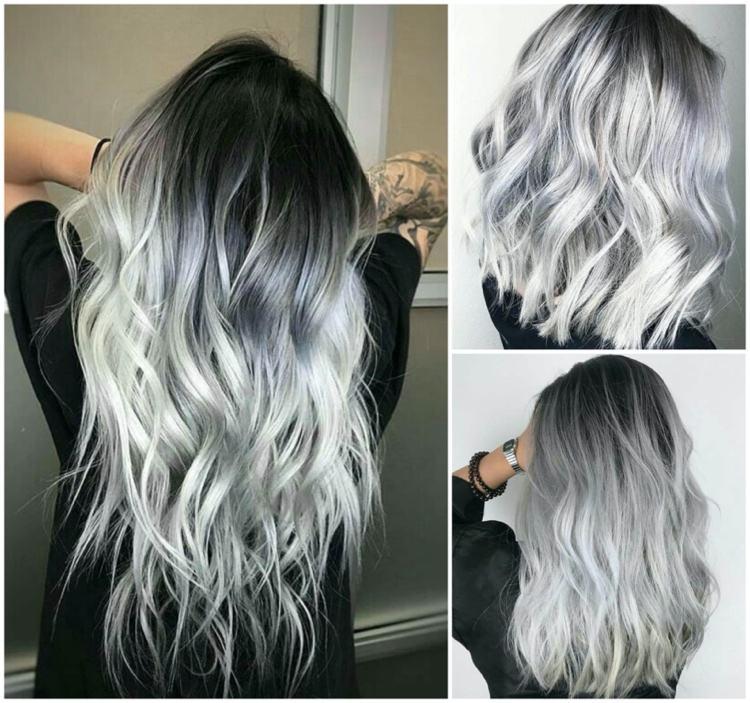 10 Ideas for Beautiful Gray Highlights - Balayage and Other Techniques